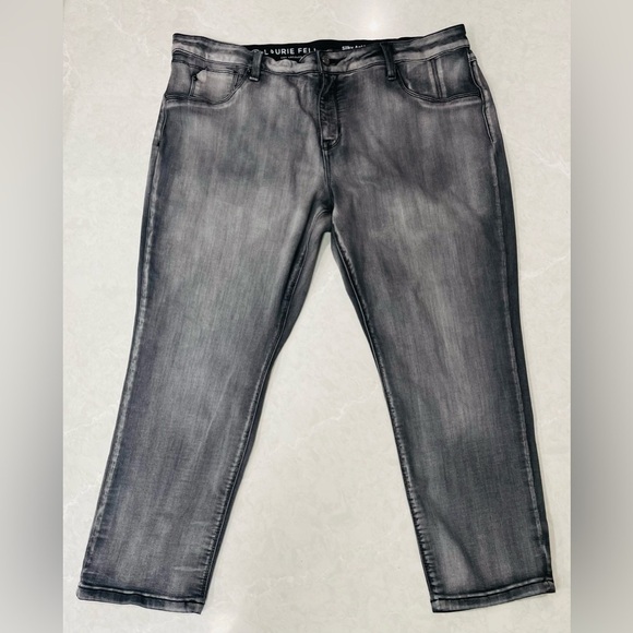 Laurie Felt Petite Silky Denim Colored Zip Fly Skinny Jeans Gray XLP - Picture 6 of 11